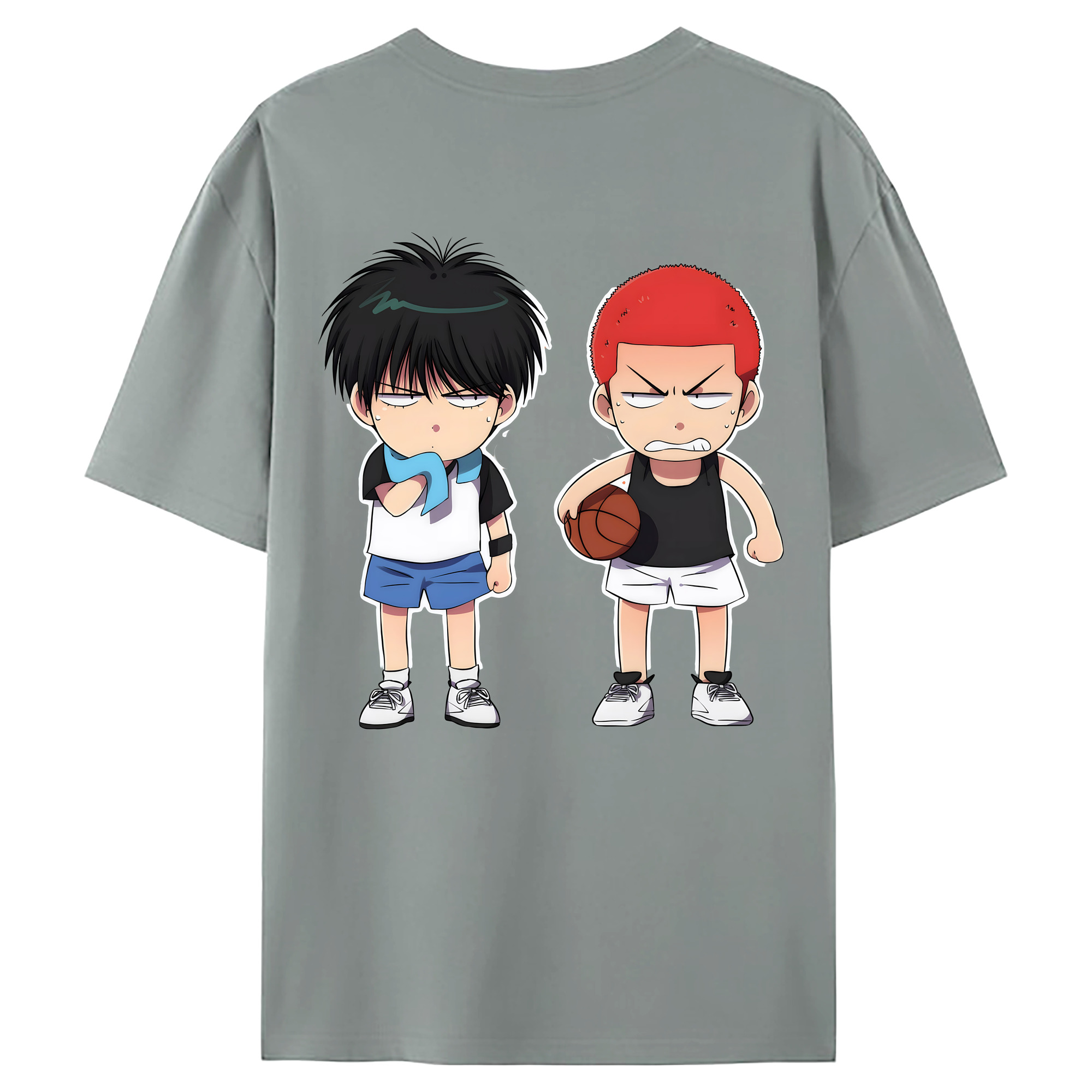 （画像用） SLAM DUNK／スラムダンク 綿100％ メンズ半袖Tシャツ（バックプリント） 通気性